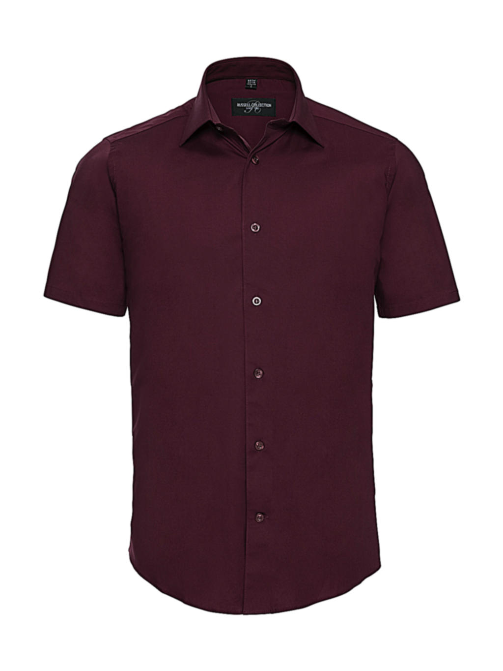 Fitted Stretch Shirt in Farbe Port