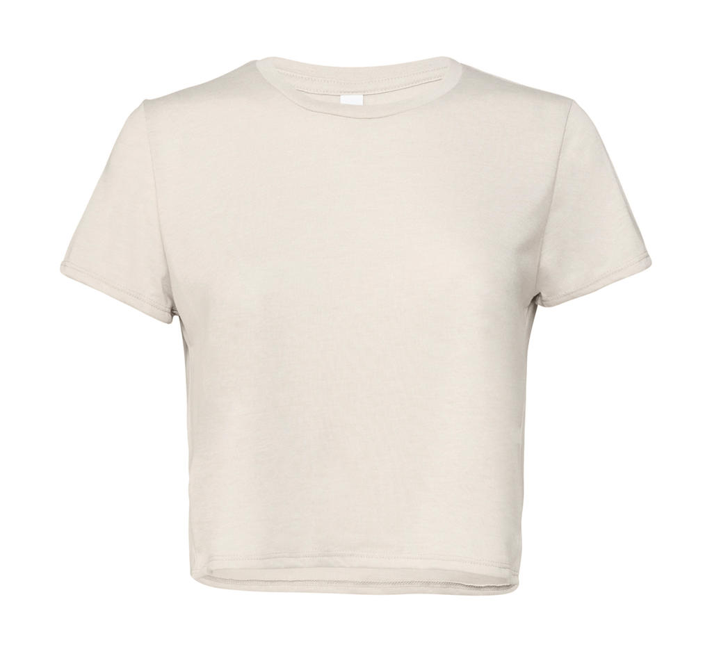  Womens Flowy Cropped Tee in Farbe Heather Dust