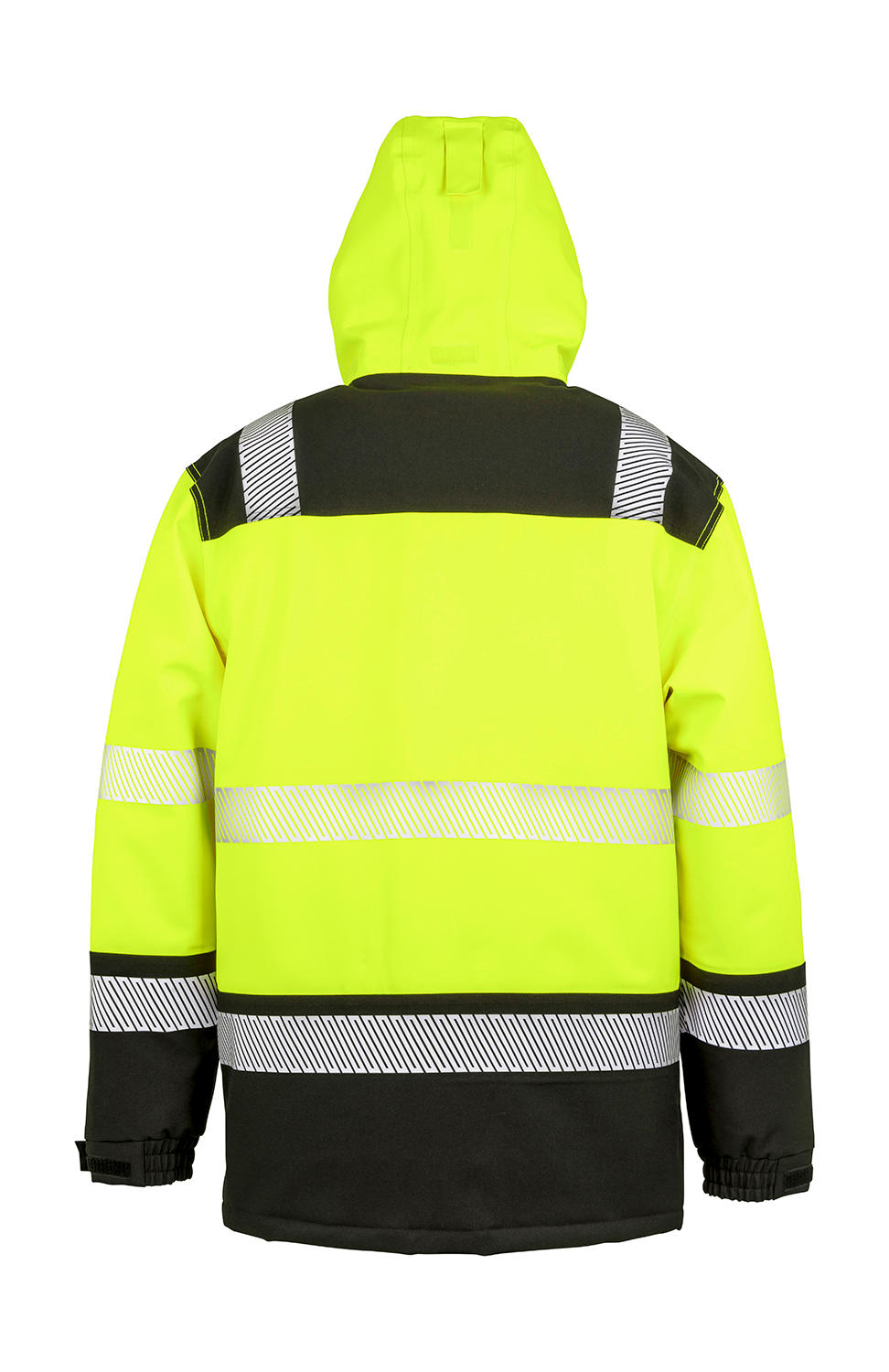  Printable Waterproof Softshell Safety Coat in Farbe Fluorescent Orange/Black