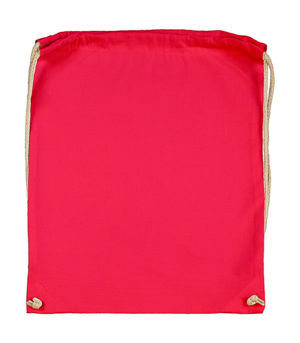  Cotton Drawstring Backpack in Farbe Rouge Red