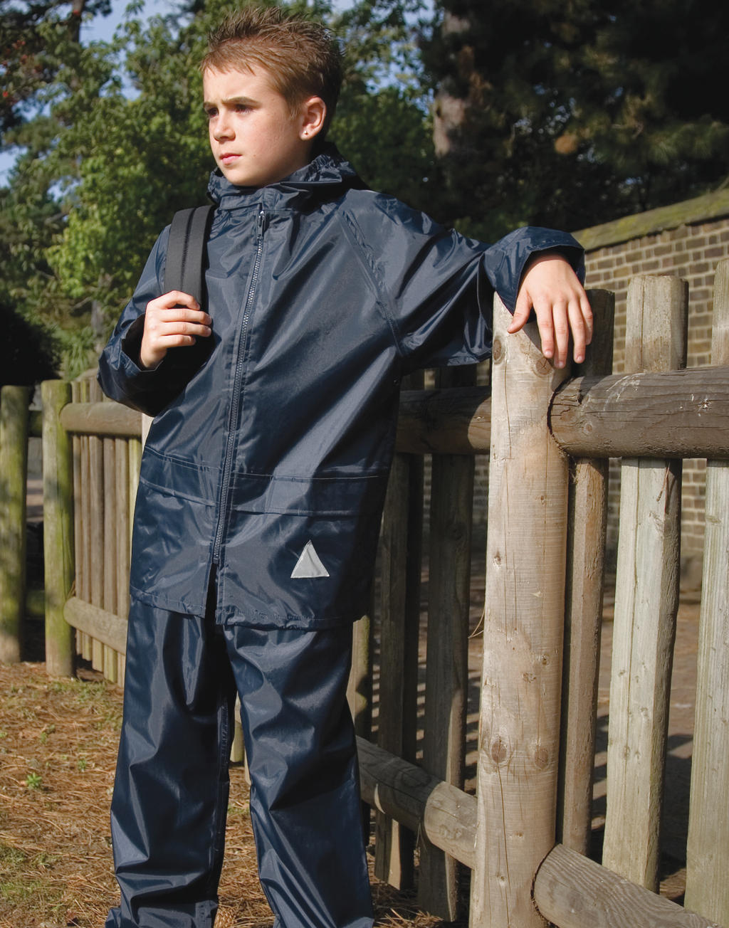  Junior Waterproof Jacket/Trouser Set in Farbe Navy