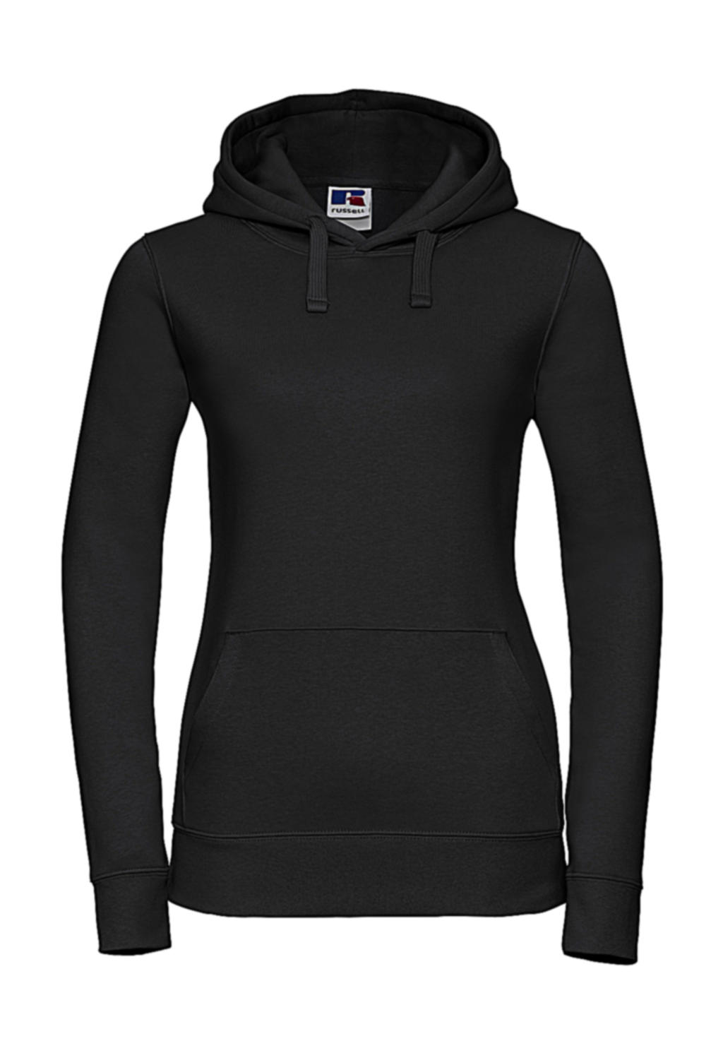  Ladies Authentic Hooded Sweat in Farbe Black