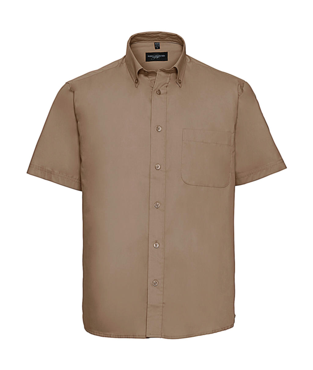  Short Sleeve Classic Twill Shirt in Farbe Khaki