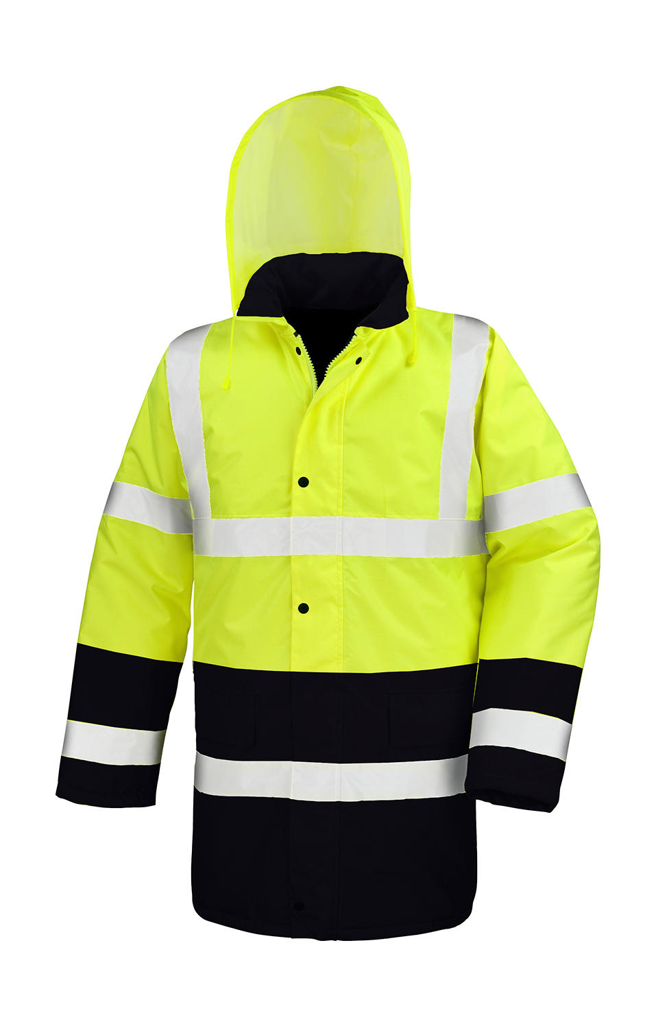  Core Motorway 2-Tone Safety Coat in Farbe Fluorescent Yellow/Black