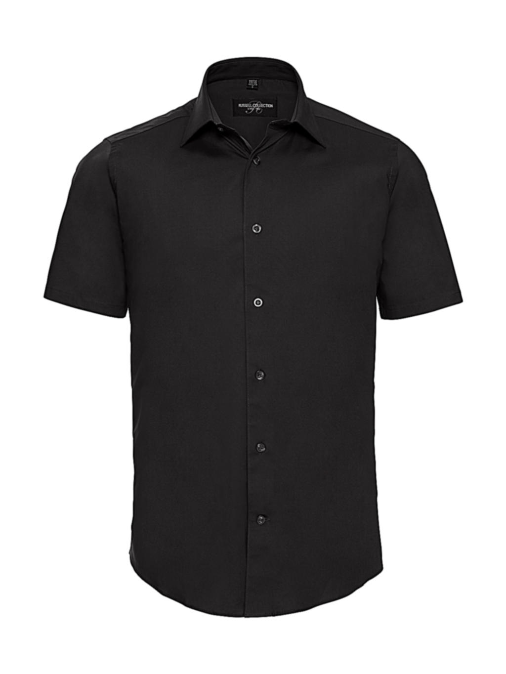  Fitted Stretch Shirt in Farbe Black