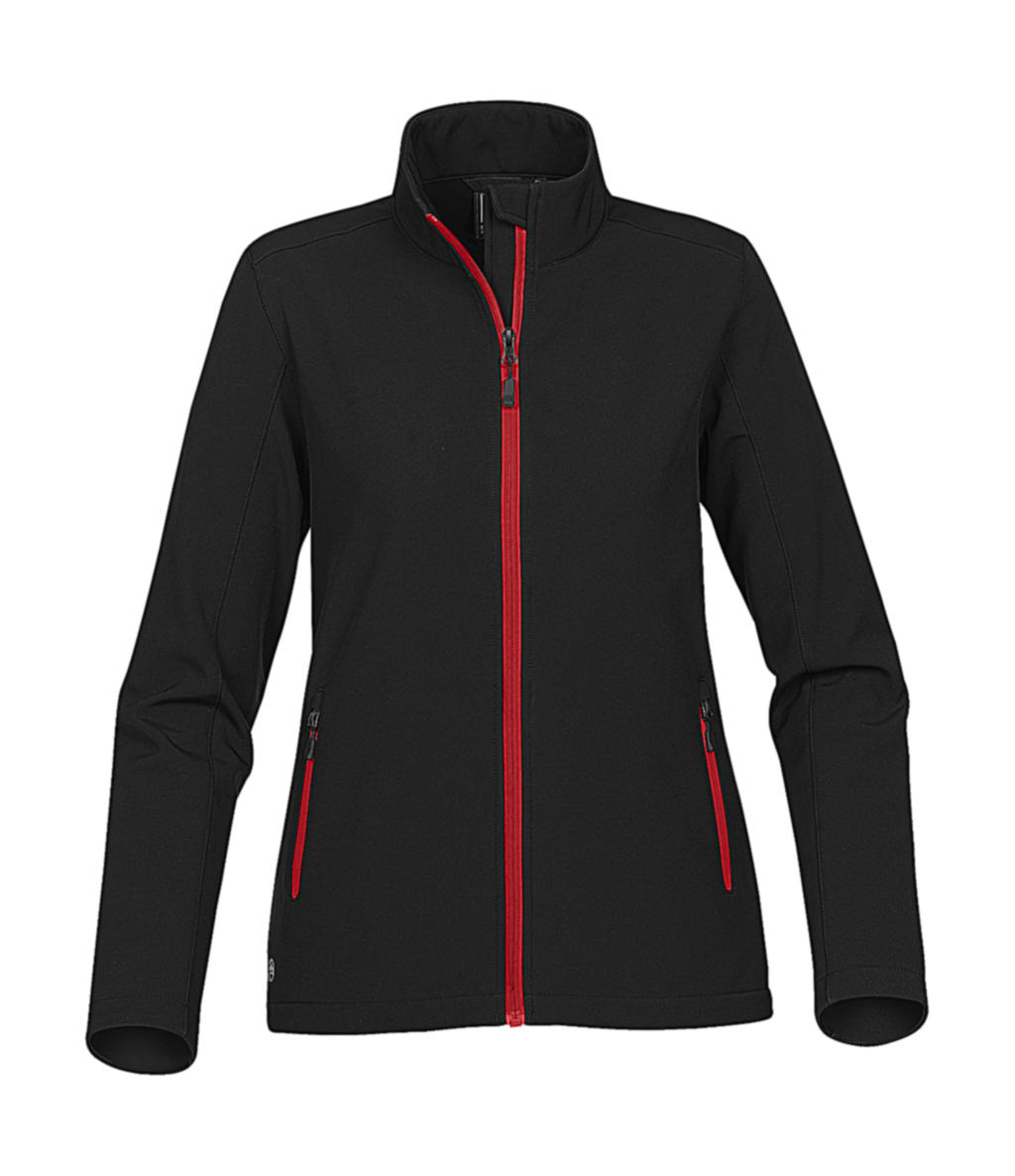  Womens Orbiter Softshell Jacket in Farbe Black/Bright Red