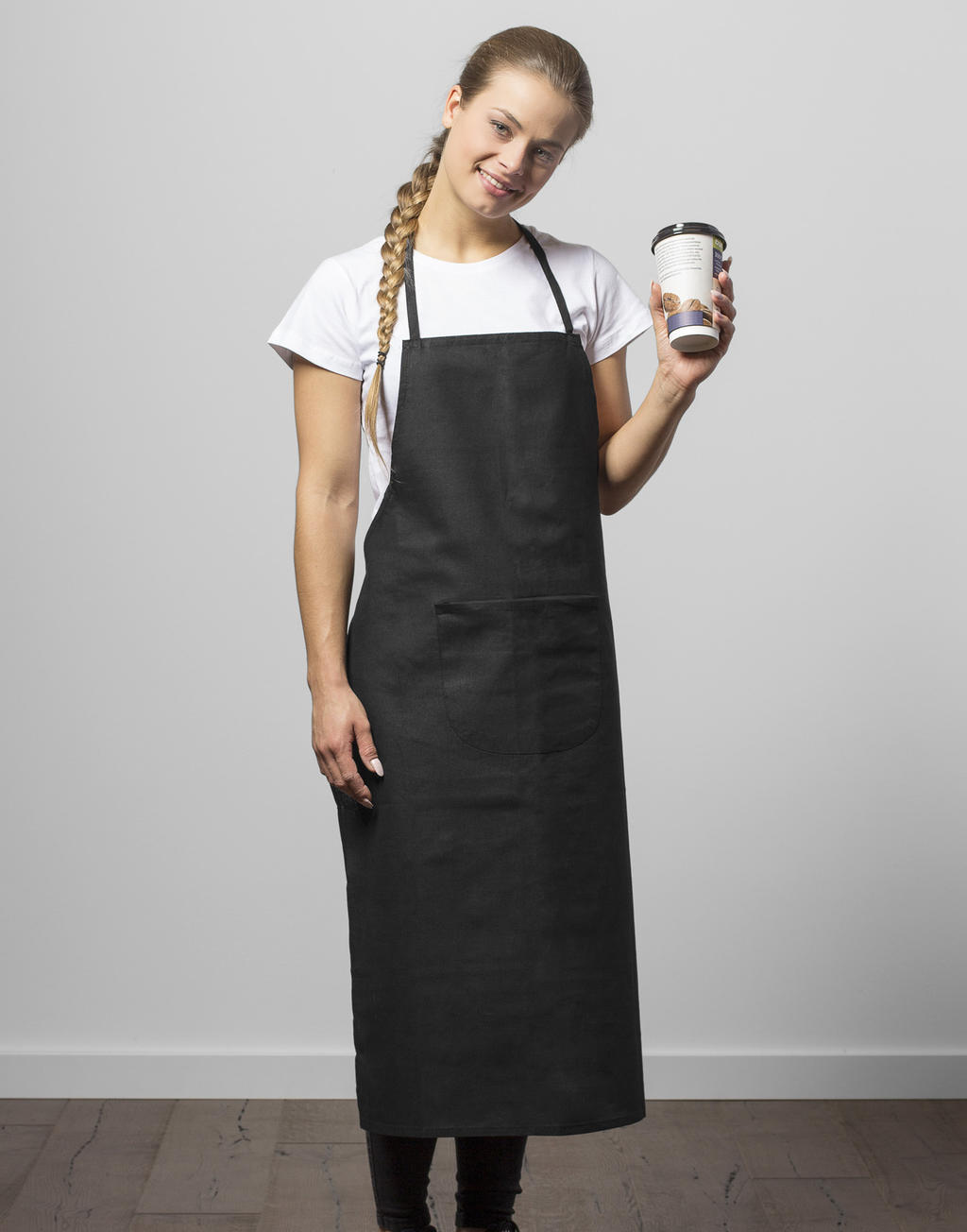  Budapest Festival Apron with Pocket in Farbe White