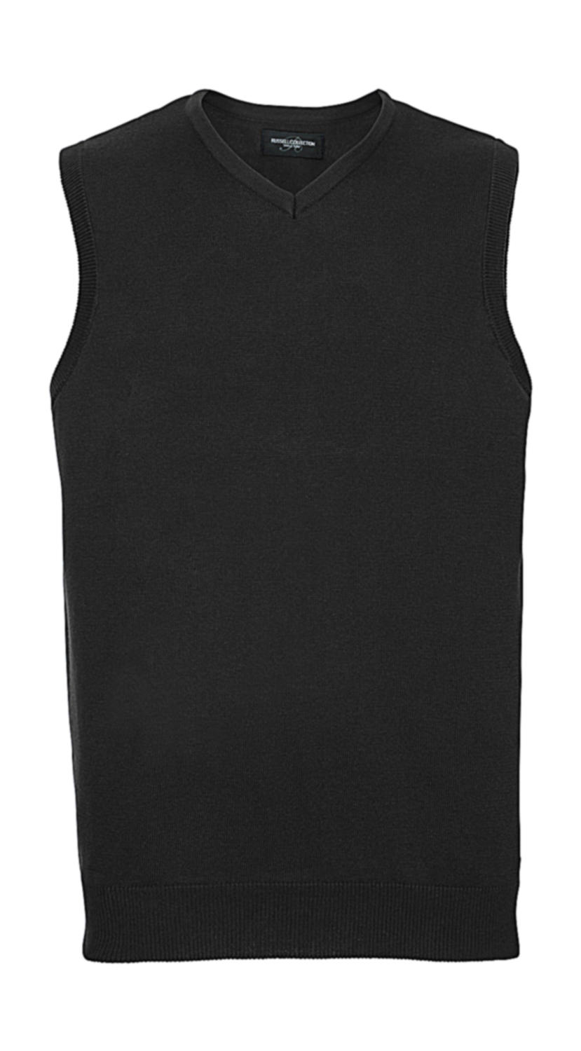  Adults V-Neck Sleeveless Knitted Pullover in Farbe Charcoal Marl