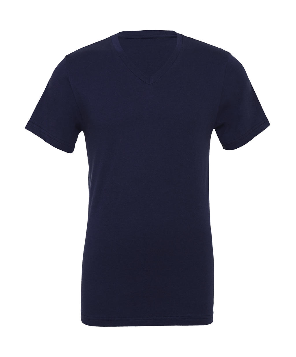  Unisex Jersey V-Neck T-Shirt in Farbe Navy