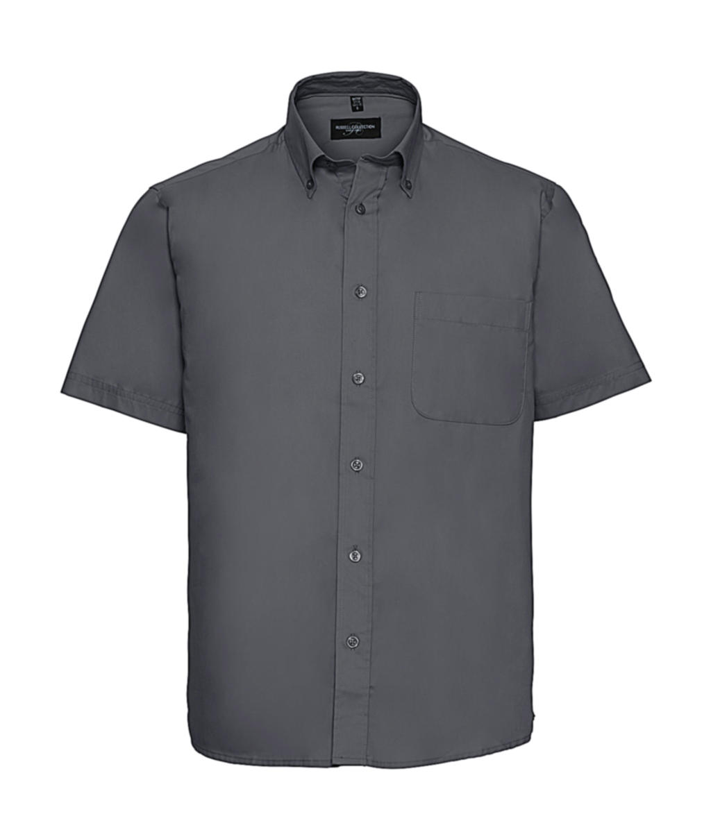  Short Sleeve Classic Twill Shirt in Farbe Zinc