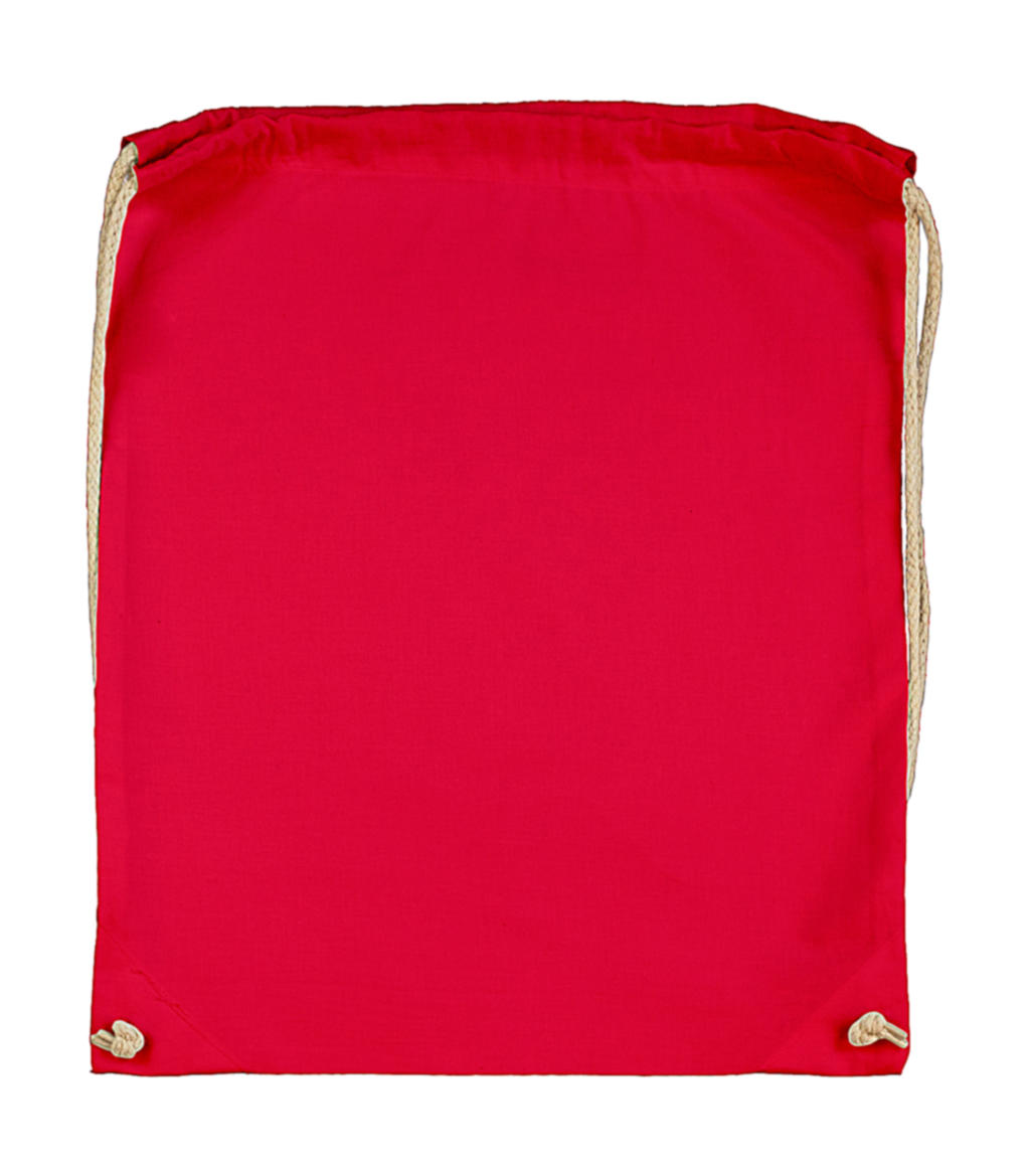  Cotton Drawstring Backpack in Farbe Red