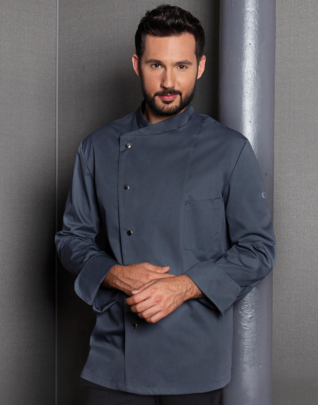  Chef Jacket Lars Long Sleeve in Farbe White