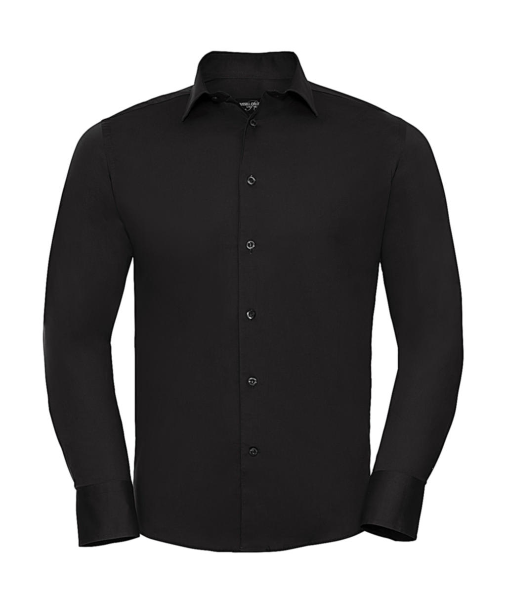  Fitted Stretch Shirt LS in Farbe Black