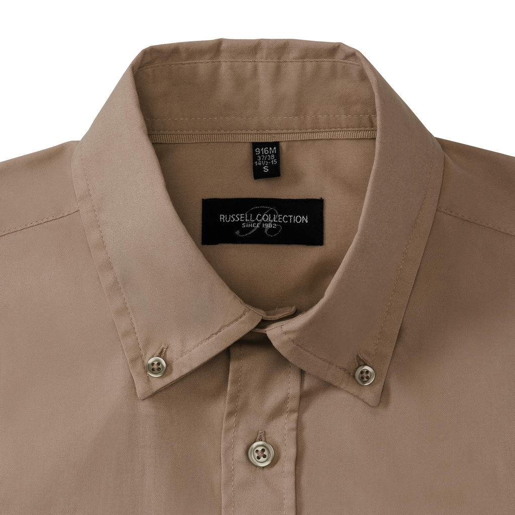  Long Sleeve Classic Twill Shirt in Farbe White