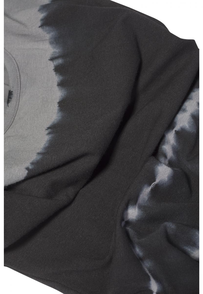 T-Shirts Ladies Striped Tie Dye Tee in Farbe blk/lt.grey