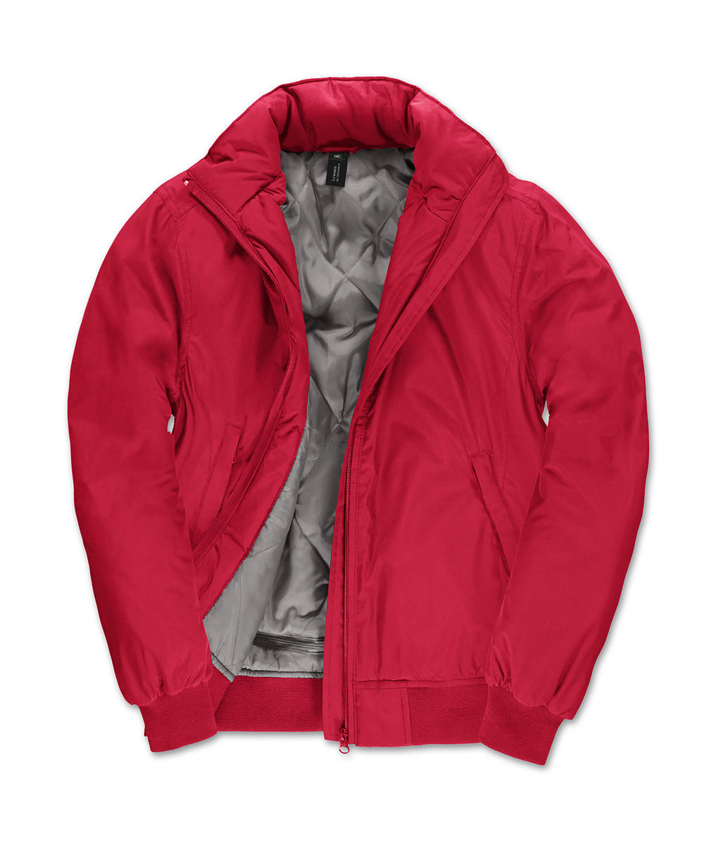  Crew Bomber/women Jacket in Farbe Red/Warm Grey