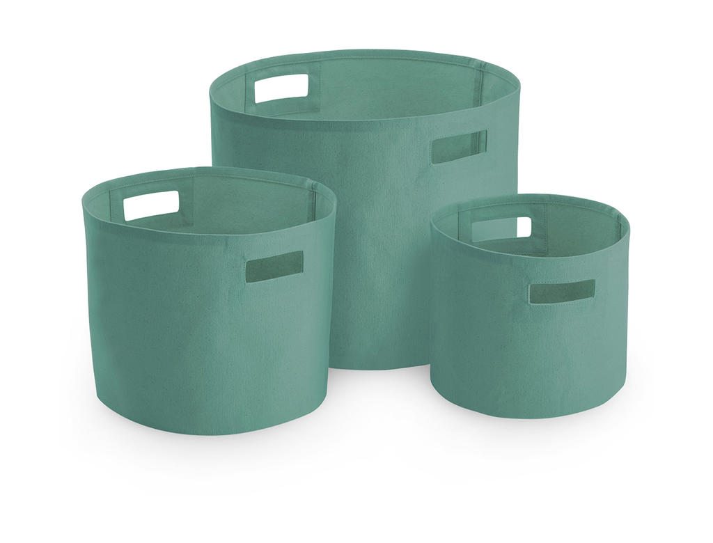  Canvas Storage Tubs in Farbe Sage Green