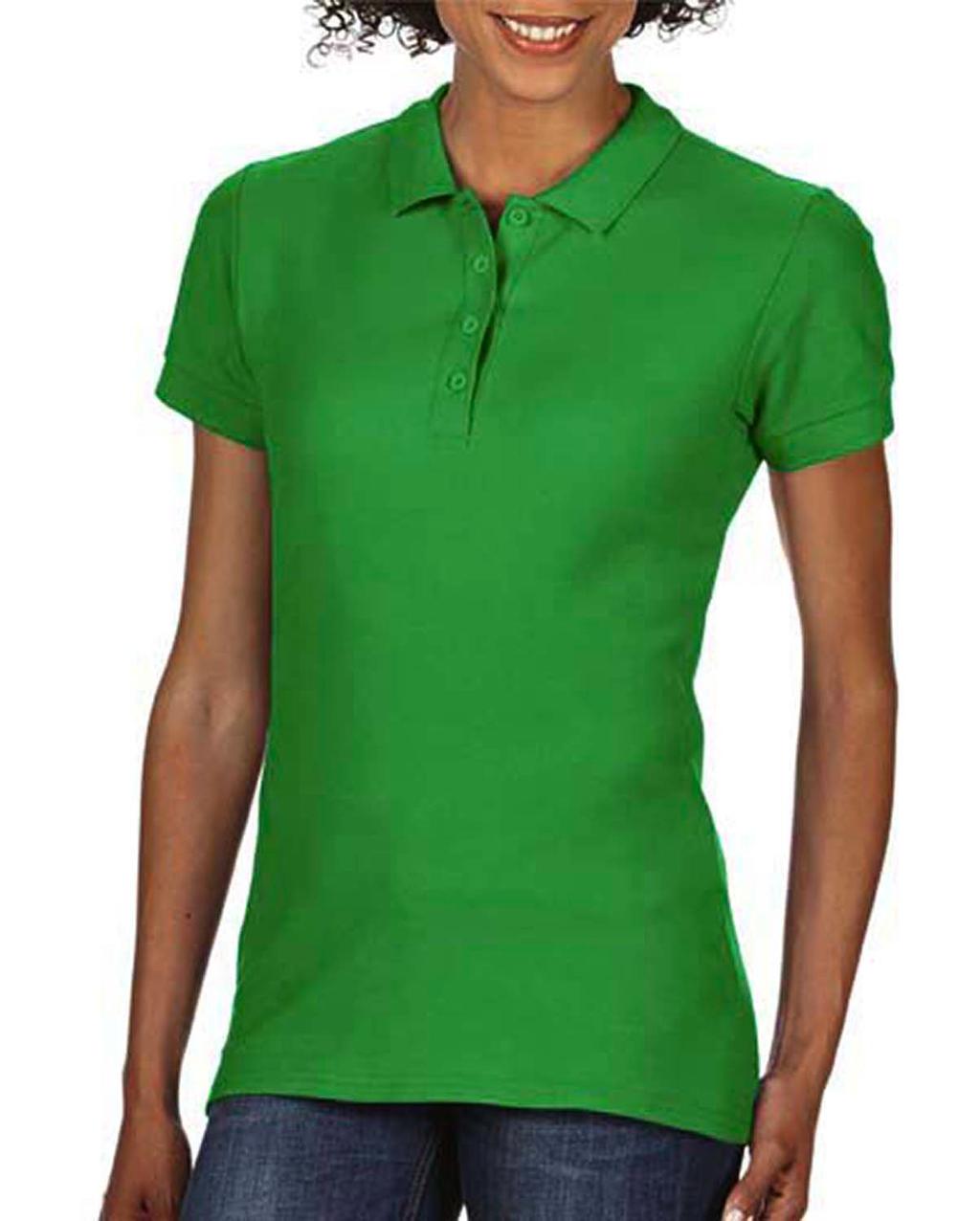  Softstyle? Ladies Double Pique Polo in Farbe Irish Green