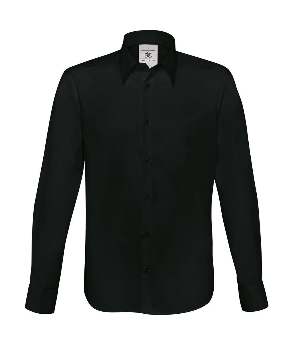  London Stretch Shirt LS in Farbe Black