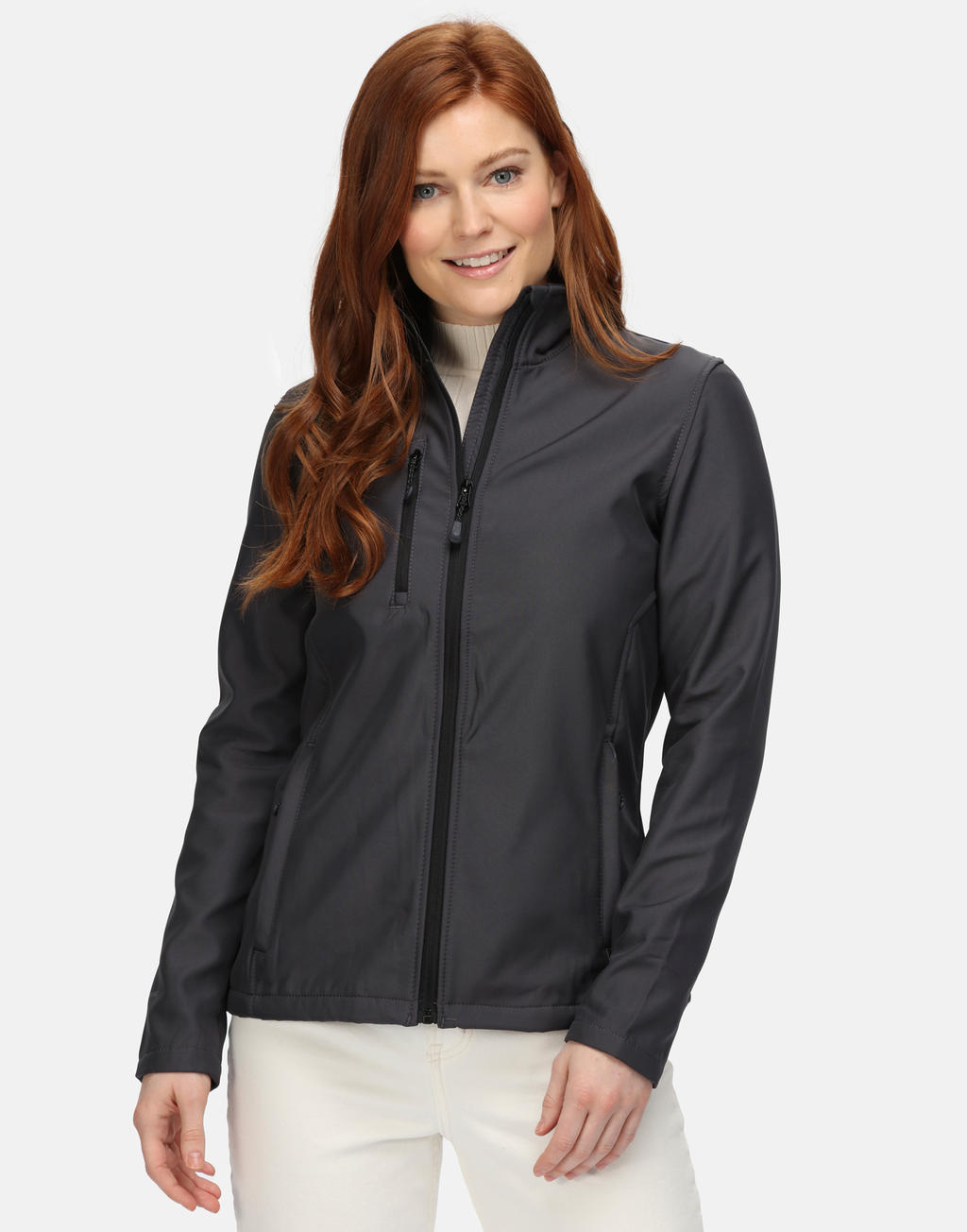  Womens Honestly Made Recycled Softshell Jacket in Farbe Black