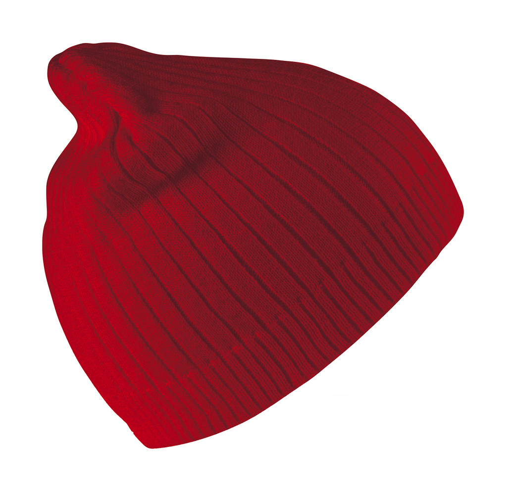  Delux Double Knit Cotton Beanie Hat in Farbe Red