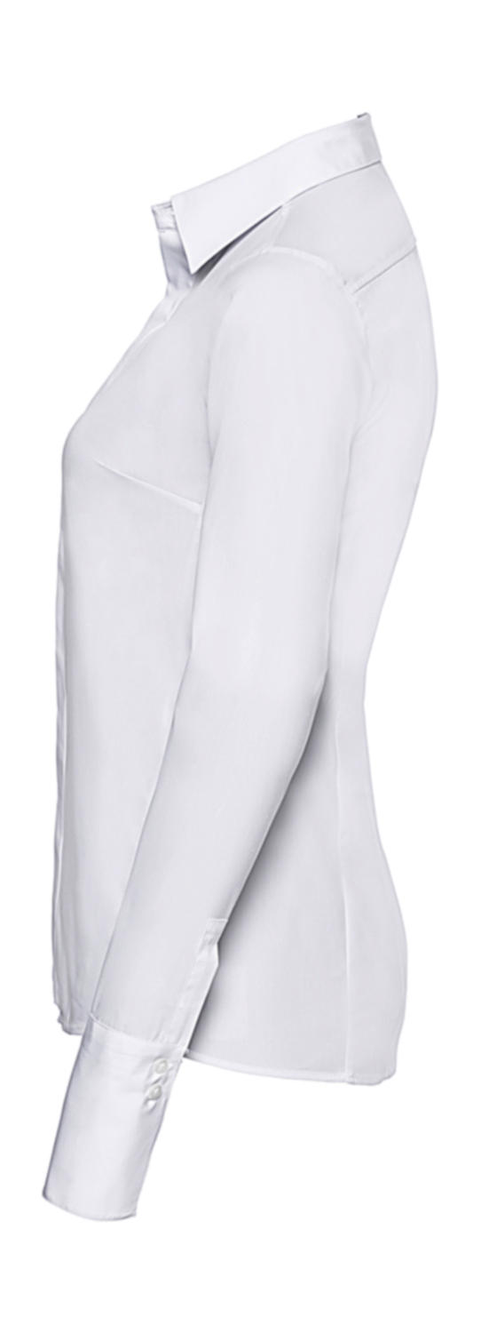  Ladies LS Ultimate Stretch Shirt in Farbe White
