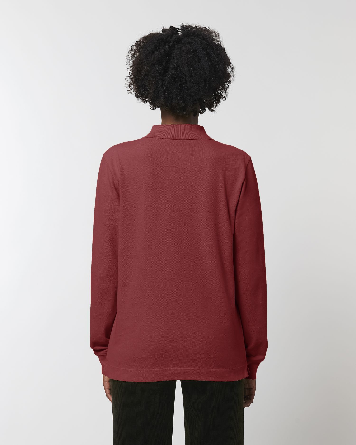 Poloshirts Prepster Long Sleeve in Farbe Red Earth
