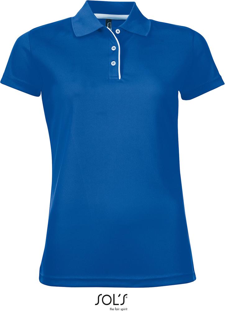 Poloshirt Performer Women Damen Sport Poloshirt Kurzarm in Farbe royal blue