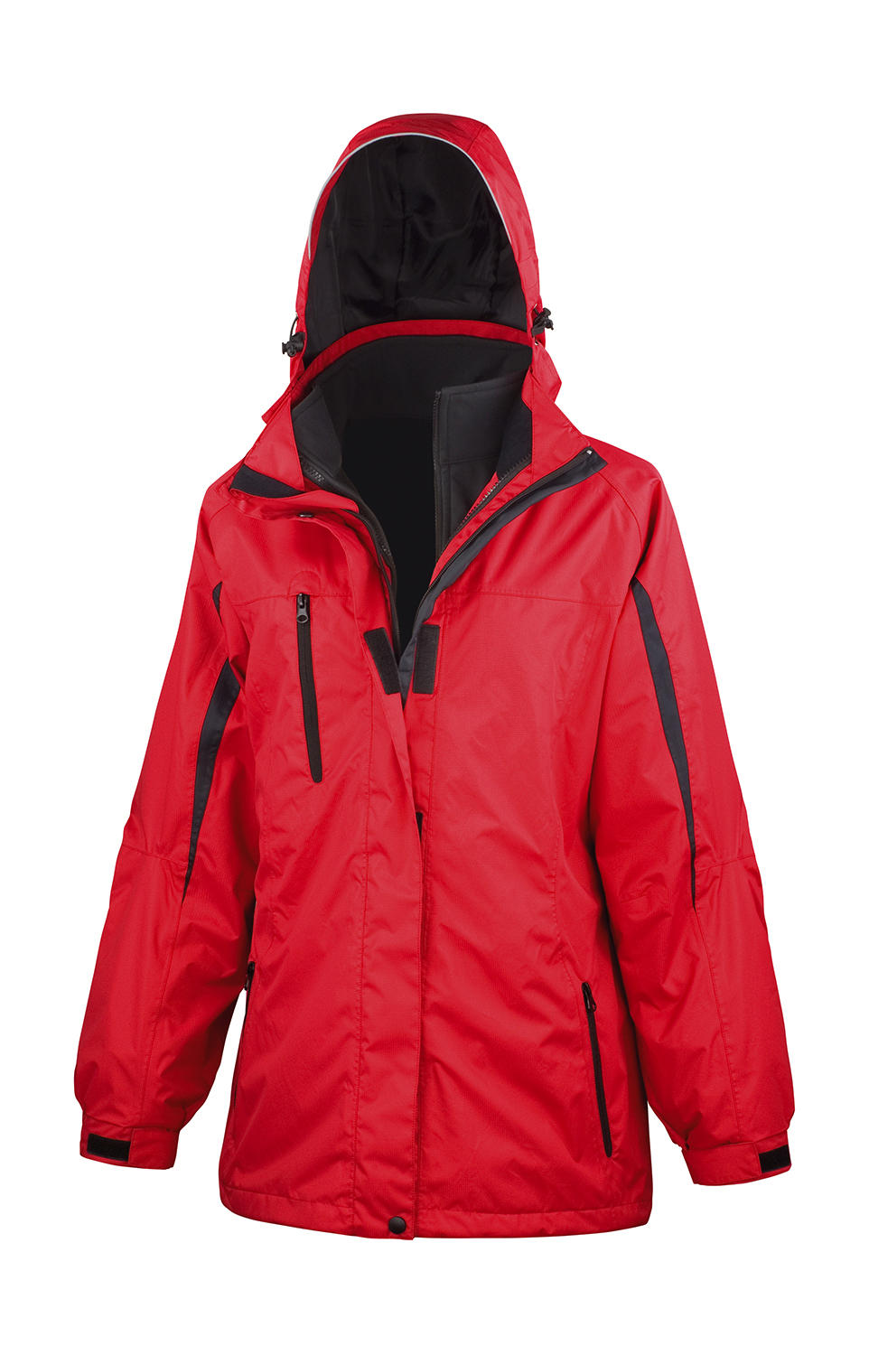  Ladies 3-in-1 Journey Jacket in Farbe Red/Black