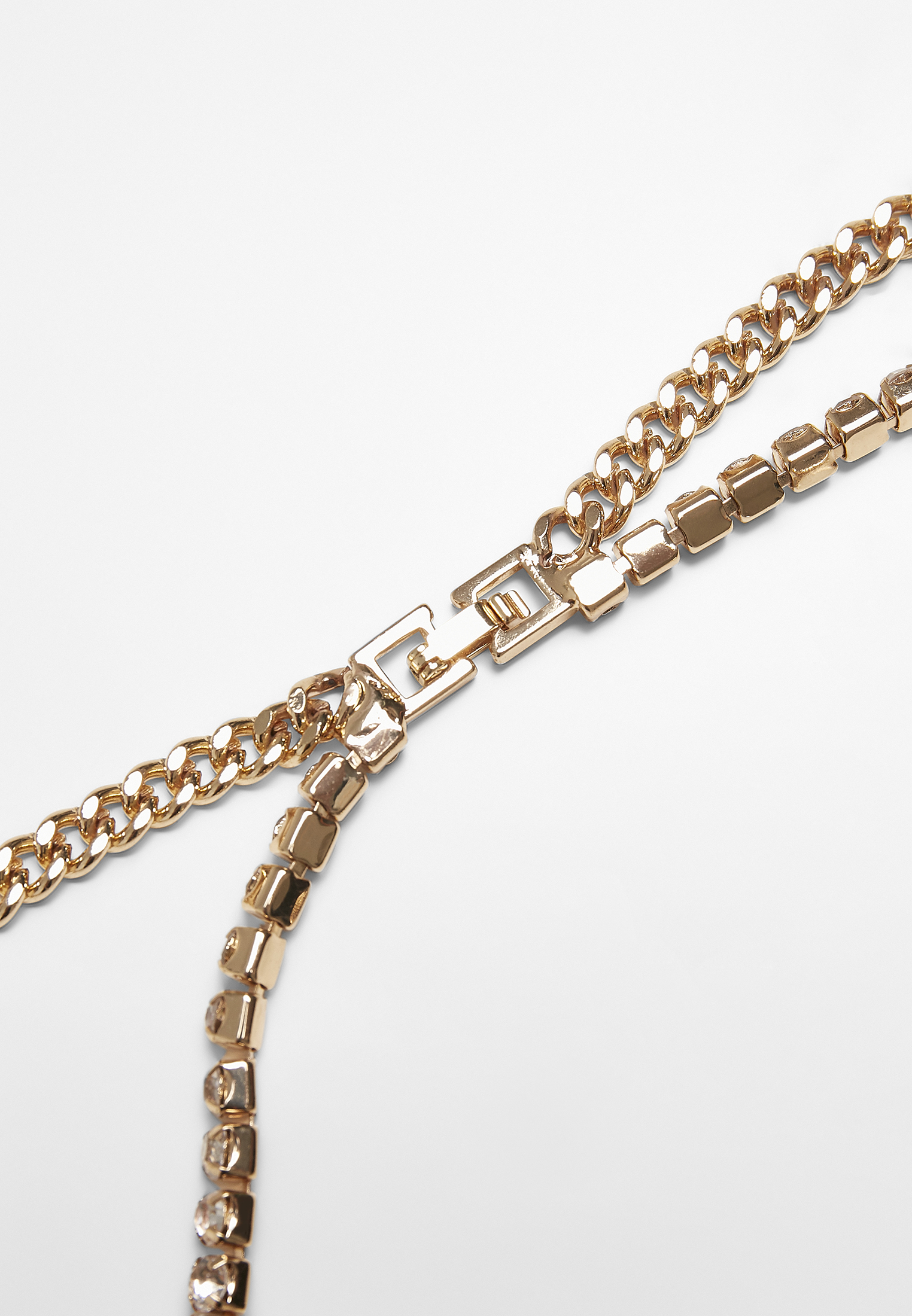 Schmuck Double Layer Diamond Necklace in Farbe gold