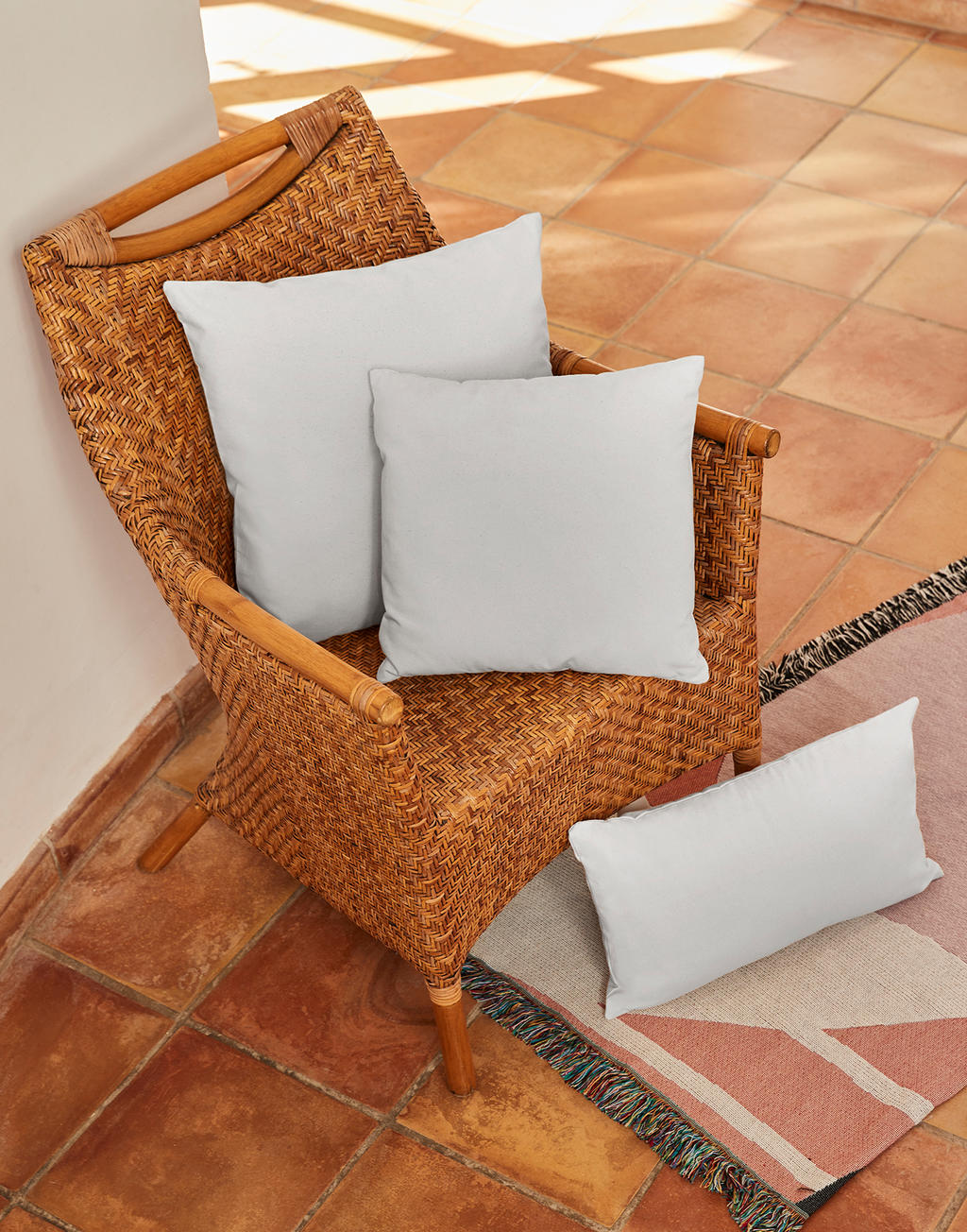  Fairtrade Cotton Canvas Cushion Cover in Farbe Natural