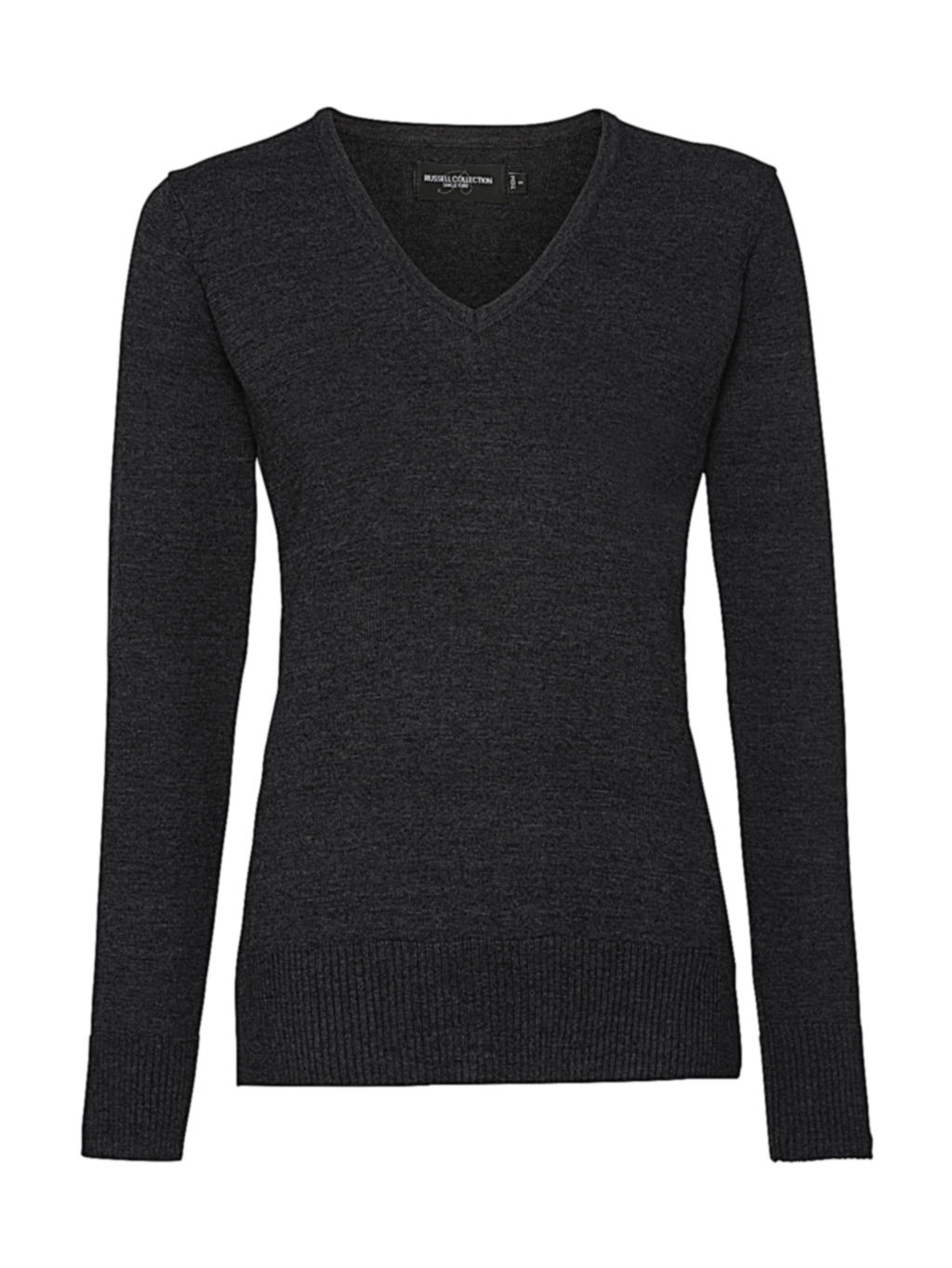  Ladies? V-Neck Knitted Pullover in Farbe Charcoal Marl