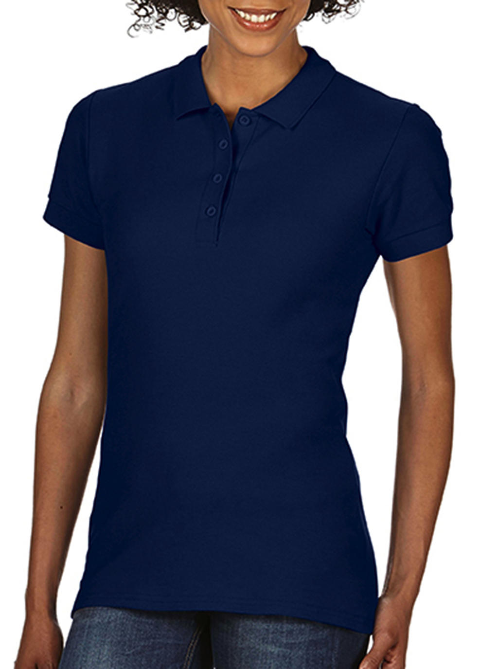  Softstyle? Ladies Double Pique Polo in Farbe Navy
