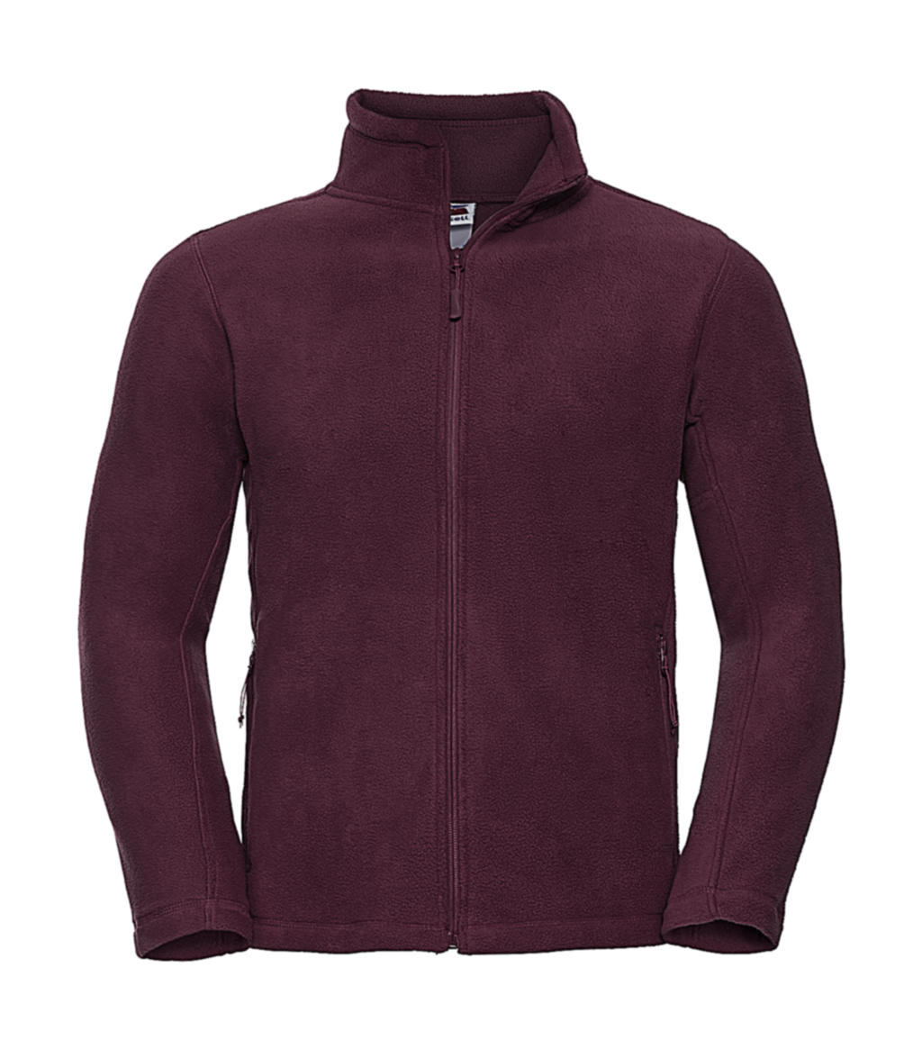  Mens Full Zip Outdoor Fleece in Farbe Burgundy