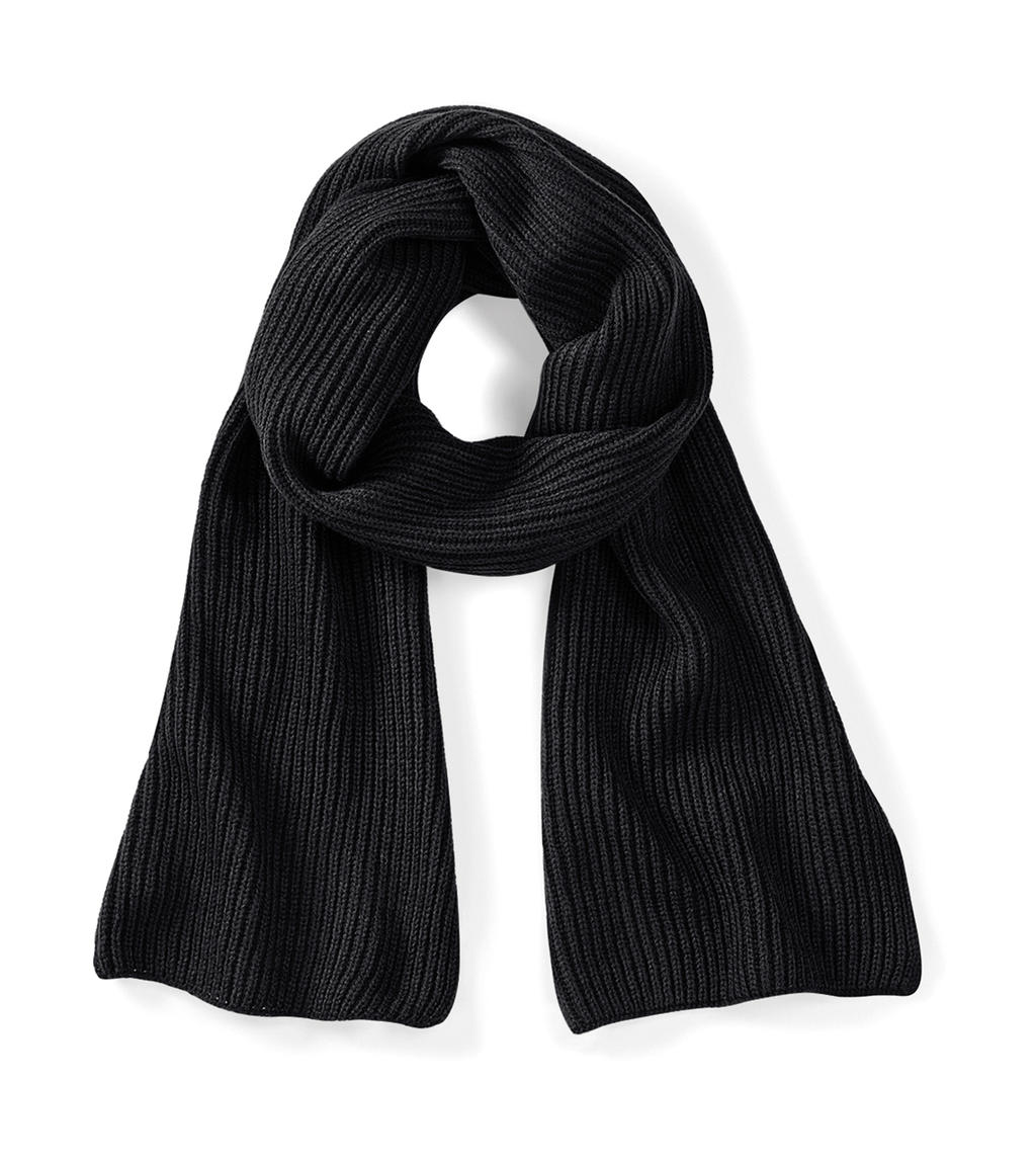  Metro Knitted Scarf in Farbe Black