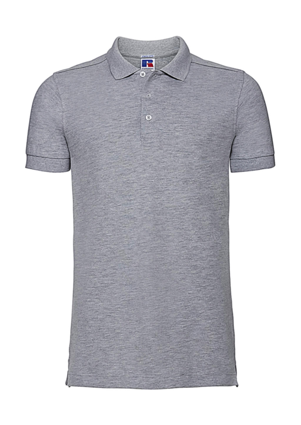  Mens Fitted Stretch Polo in Farbe Light Oxford
