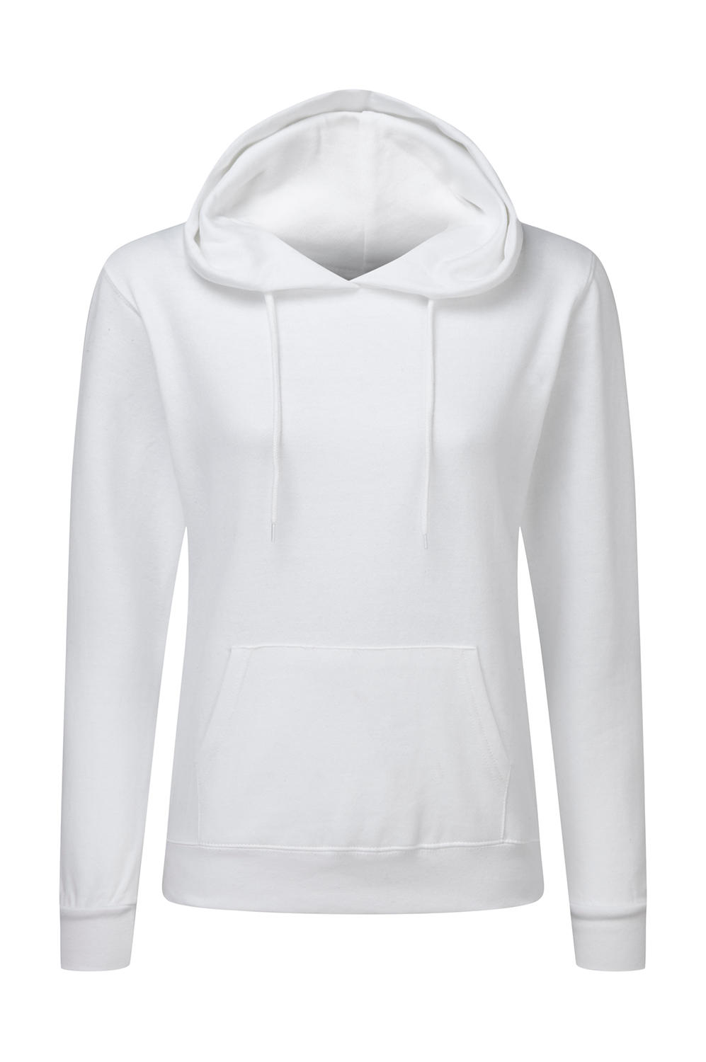  Ladies Hooded Sweatshirt in Farbe White