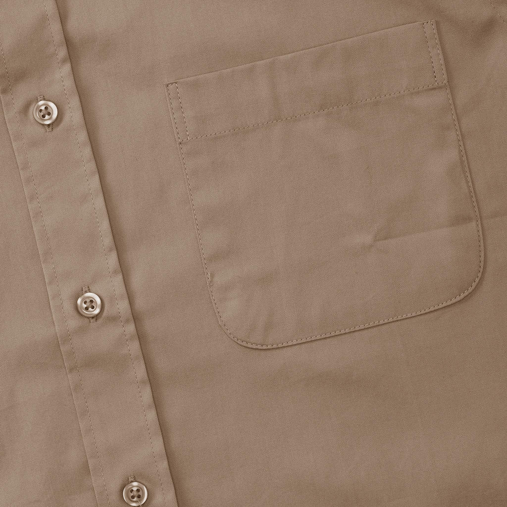 Short Sleeve Classic Twill Shirt in Farbe White
