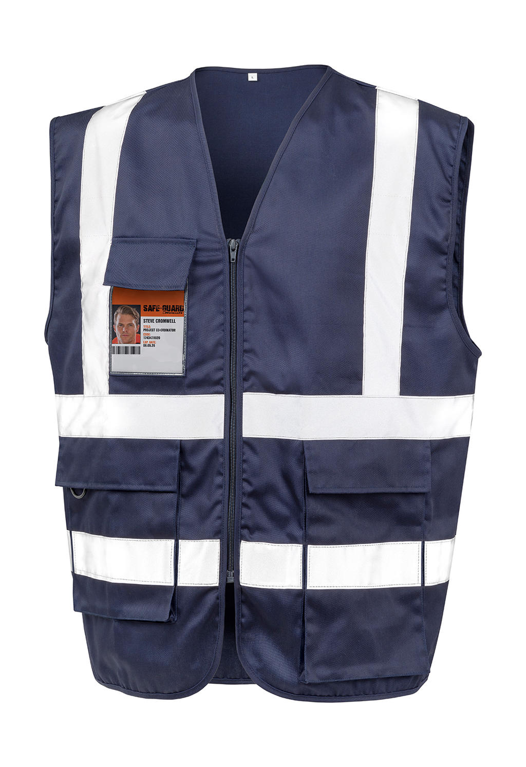  Heavy Duty Polycotton Security Vest in Farbe Navy