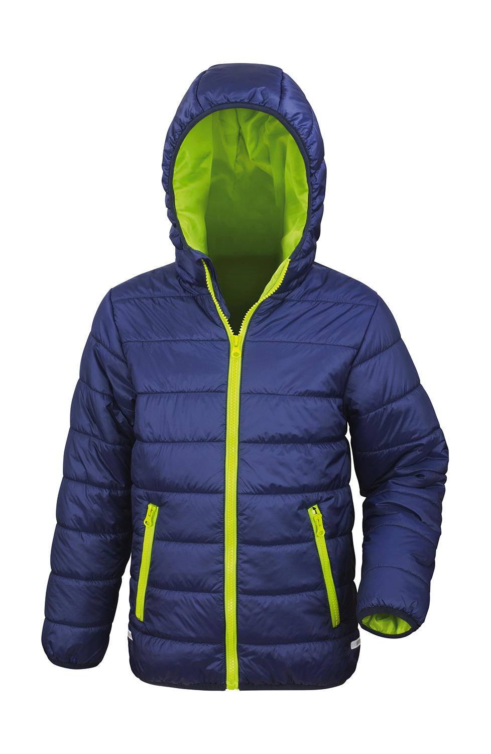  Junior/Youth Soft Padded Jacket in Farbe Navy/Lime