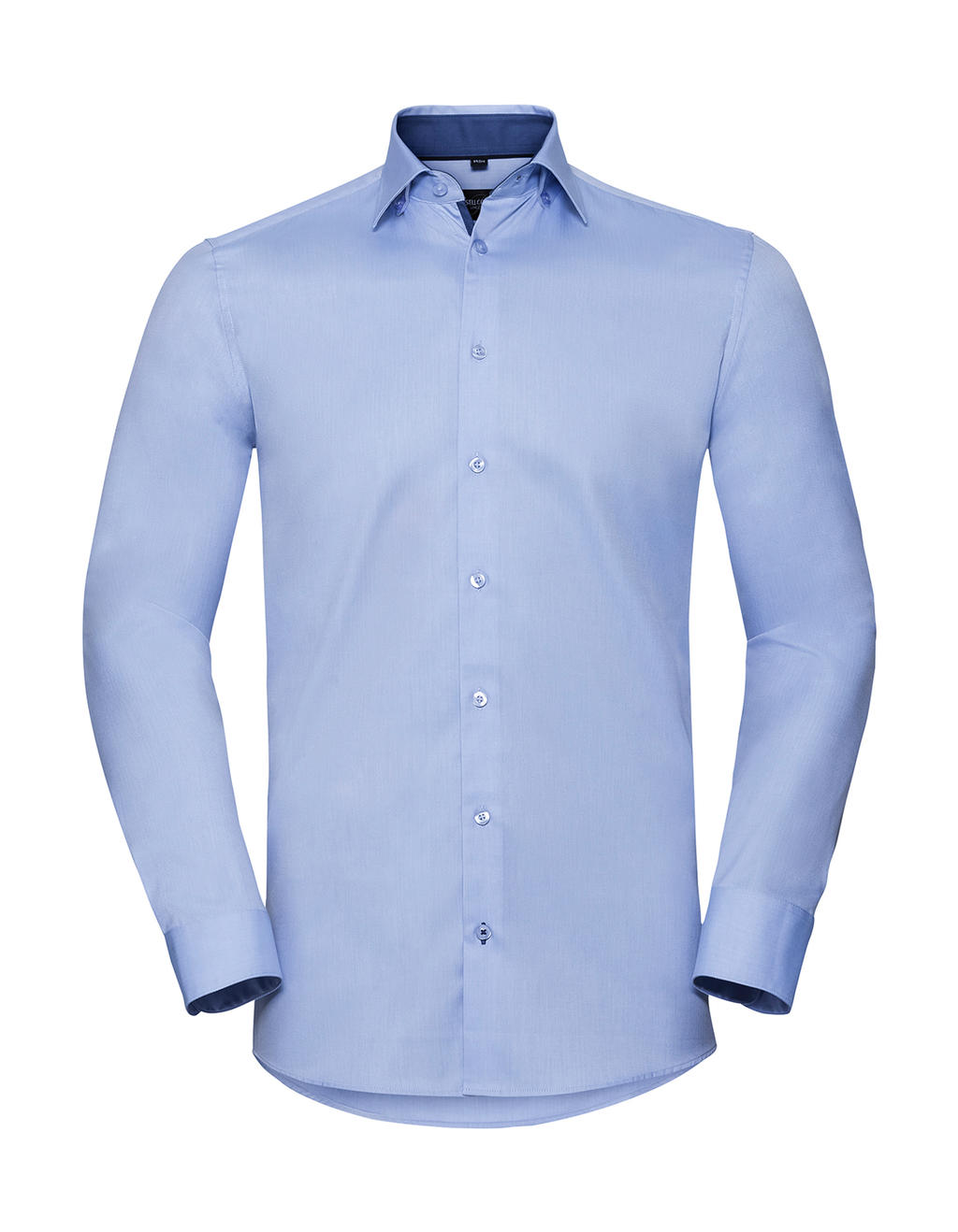  Tailored Contrast Herringbone Shirt LS in Farbe Light Blue/Mid Blue/Bright Navy