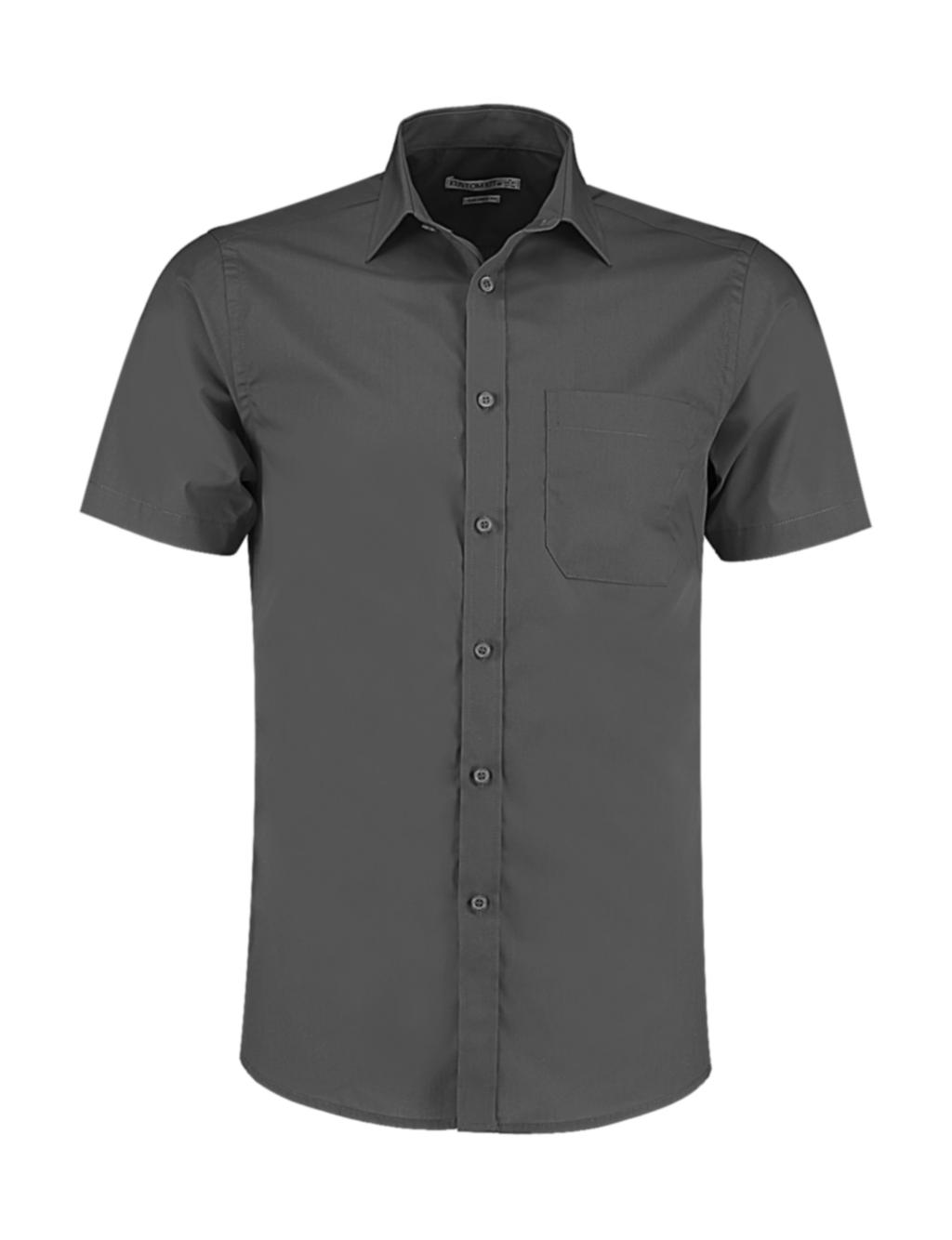  Tailored Fit Poplin Shirt SSL in Farbe Graphite