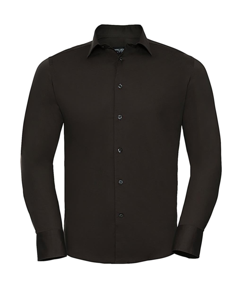  Fitted Stretch Shirt LS in Farbe Chocolate