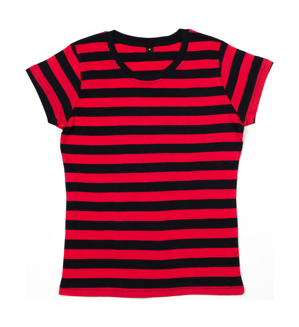  Womens Stripy T in Farbe Black/Red