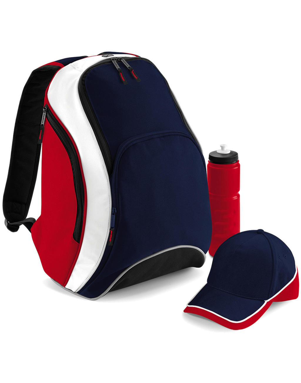  Teamwear Backpack in Farbe Black/Classic Red/White