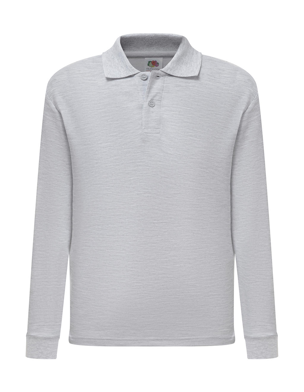  Kids 65/35 Long Sleeve Polo in Farbe Heather Grey