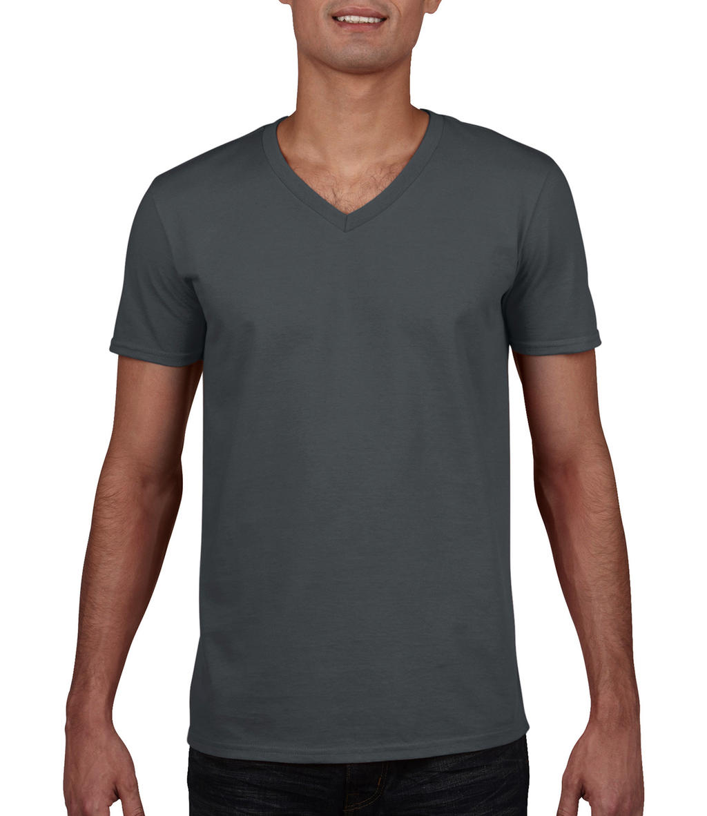  Gildan Mens Softstyle? V-Neck T-Shirt in Farbe Charcoal