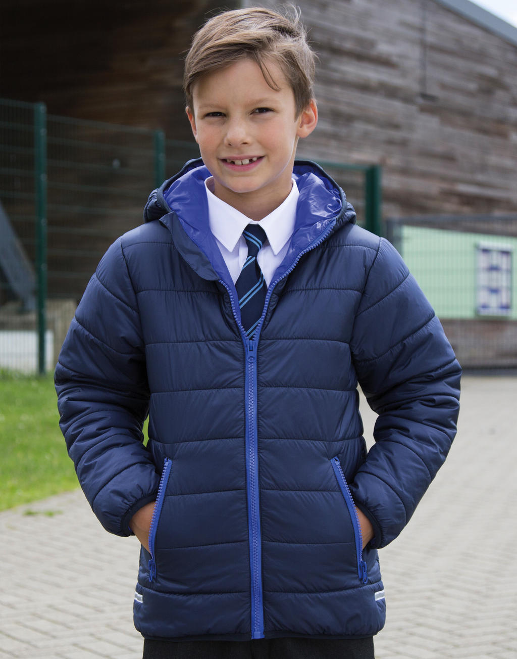  Junior/Youth Soft Padded Jacket in Farbe Black