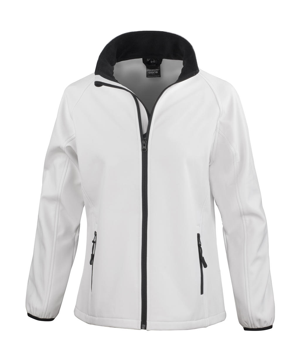  Ladies Printable Softshell Jacket in Farbe White/Black