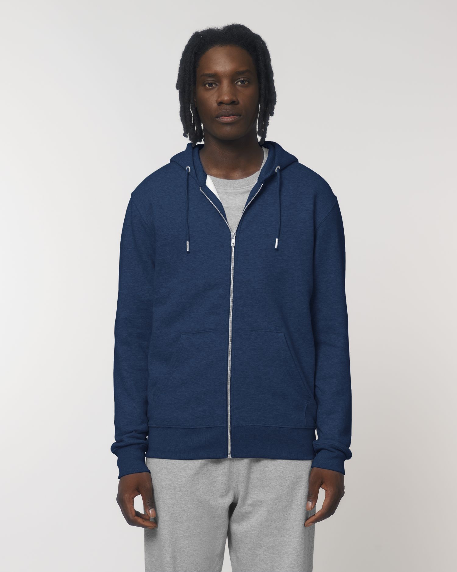 Zip-thru sweatshirts Stanley Cultivator in Farbe Black Heather Blue